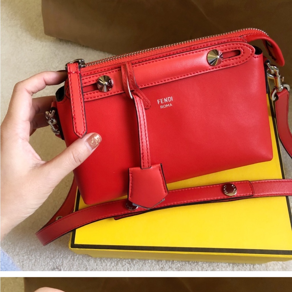 Fendi Red Leather Crossbody Bag